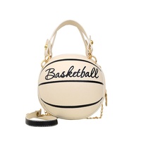 Tas Bola Basket Sepak Bola Unisex Chic Unik Tanpa Dompet Penutup Ritsleting Ringan Tahan Air Clutch Perjalanan Dua Tali PU