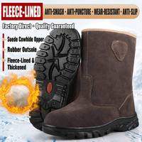 Chaussures de sécurité montantes anti-étincelles pour la construction, pour hommes, épaisses et résistantes, vente en gros