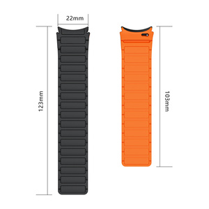สายซิลิโคนสำหรับ Samsung <span class=keywords><strong>Galaxy</strong></span> <span class=keywords><strong>Watch</strong></span> 7 6 5 <span class=keywords><strong>4</strong></span> 45มม. 44มม. 6คลาสสิกไม่มีช่องว่างสายรัดข้อมือแม่เหล็ก7 6 40มม. 47มม. 43มม. - Product Image 5