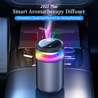 Nouveau diffuseur d'arômes pour voiture 2026, capsule solide anti-fuite, diffuseur de parfum pour voiture avec éclairage ambiant 7 couleurs