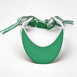 Unisex Fashion Color Block Sun Visor Hat Back <b>Ribbon</b> Bow UV Protection <b>Wide</b> Brim Ponytail Empty Top Cap Summer Sports Travel - Product Image 6