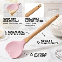 Cuillère en bois naturel de qualité alimentaire en forme de cœur, approvisionnement en gros, toucher silencieux, écologique, polissage miroir, anti-rayures, ustensile de cuisine