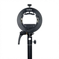Boîte à lumière pliable de haute qualité avec support en S pour flash de studio photo, compatible Bowens, ensemble SoftBox noir S2 pour Godox