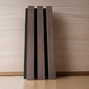 Panel Acústico de Madera de <span class=keywords><strong>Nogal</strong></span> Natural Akupanel, Panel de Pared Acústico con Luz LED, Ignífugo, Ecológico, Insonorizante para Hoteles, Diseño de Modelo 3D - Product Image 6