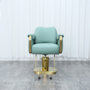 Fauteuil de Barbier de Luxe Doré 2026 Robuste et Hydraulique Inclinable pour Salon de Coiffure Professionnel et Salon de Soins Masculins - Product Image 3