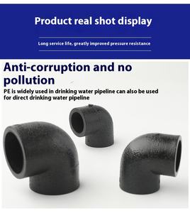 50มมซ็อกเก็ตฟิตติ้งท่อ PE เชื่อมข้อศอก HDPE 110มมหัวชลประทานประเภทบูช PN16สำหรับการชลประทานสารเคมี - Product Image 4