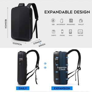 Anti-theft Hard Shell Expandable <b>Backpack</b> Waterproof PC ABS Commute Travel <b>Backpack</b> with TSA Lock - Product Image 2