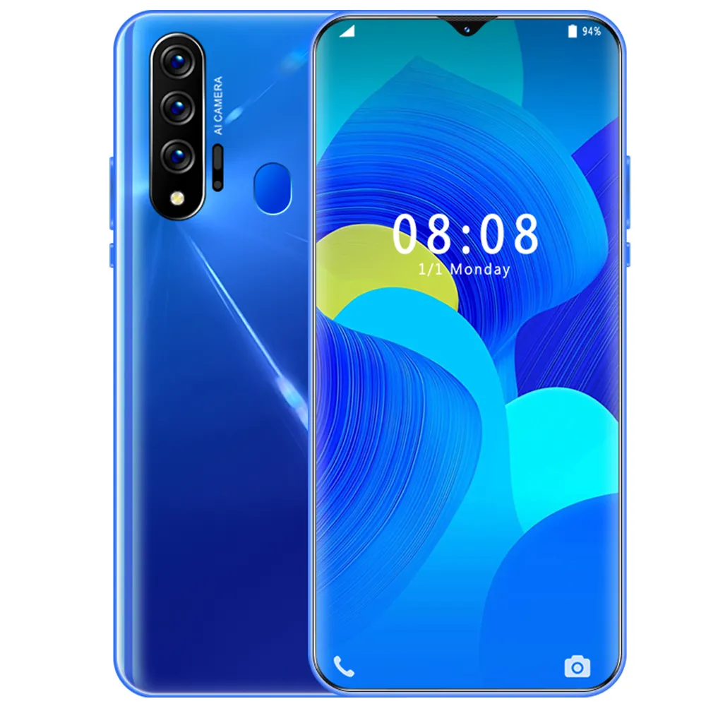 Nuovo Grande Schermo 4G Android Smart Phone Da 6.5 Pollici 8GB + 512GB Personalizzato Telefoni Cellulari Nova 7 pro Smartphone