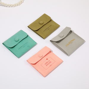 Custom Printed Microfiber Jewelry Pouch with Snap Luxury Packaging Bag for Jewelry Gifts &amp; Retail - Product Image 1