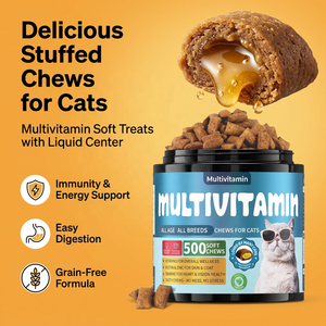 Vente en gros d'additifs vitaminiques pour animaux de compagnie, multivitamines crémeuses et croquantes, friandises molles pour chats - Product Image 4