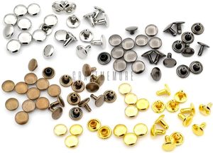CRAFTMEMORE Kits de rivets à double capuchon, rivets tubulaires en métal pour le cuir, clous à riveter rapides pour artisanat du cuir VTDC Mm Cap Silver - Product Image 4