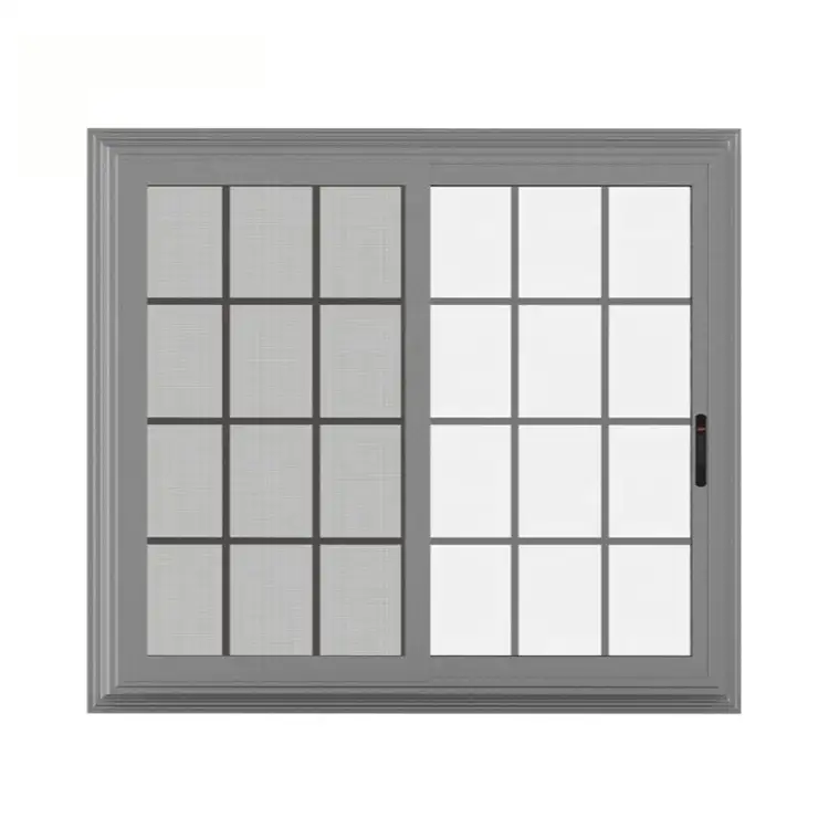 एल्यूमीनियम ग्रिल डिजाइन एल्यूमीनियम मच्छर नेट के साथ Windows फिसलने अनुकूलित एल्यूमीनियम रपट कांच की खिड़की