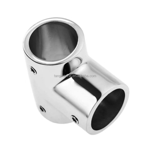 Conector en T de 3 vías de acero inoxidable 316 de grado marino, pulido, de 90 grados, para barandales de yates y embarcaciones, con accesorios anticorrosión - Product Image 3