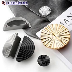 Lgcdis Furniture Cabinet Handles Plastic Semi Circular Drawer <b>Knobs</b> Minimalist Design Easy Installation - Product Image 1