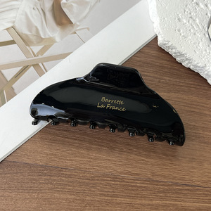 Fermaglio per capelli in acetato Barrette La France - Classico Nero/Tartaruga/Ambra/Bianco Perla, Fermaglio grande stile francese per capelli spessi - Product Image 3