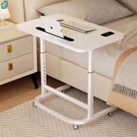 Table d'appoint mobile réglable pour ordinateur portable avec rotation à 360° °   Table d'appoint roulante pour canapé, lecture, travail, multi-usages