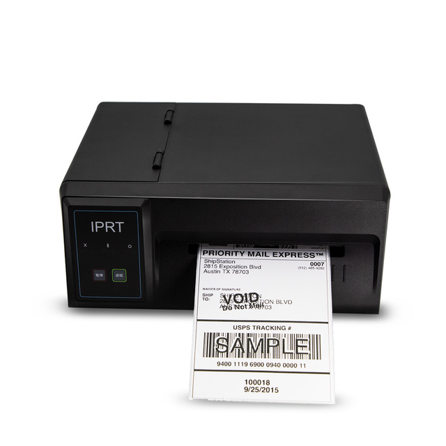IPRT 110mm High Speed 300mm/s QIRUI Desktop Direct Thermal Shipping Label Printer QR410S USB Interface 203dpi Windows/Linux/Mac