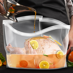 हैम गोमांस के लिए टिकाऊ डबल जिपर टर्की ब्रेनिंग बैग मार्नेड सामग्री 26x22 इंच अतिरिक्त बड़े टर्की ब्रिन बैग बैग - Product Image 3