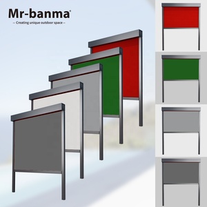 Aluminium Roller Shades Outdoor Rainproof Motorized Zipped <strong>Screens</strong>,zip Blinds Side Track,zip Track Outdoor Blinds Waterproof - Product Image 1