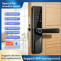 Serrure de porte intelligente WiFi avec empreinte digitale, contrôle par application, pour portes en bois, aluminium, verre, acier inoxydable, stockage Cloud/carte mémoire