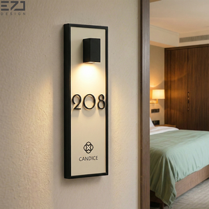 ป้ายประตูแบบกำหนดเอง ป้ายประตูโรงแรม ป้ายเรืองแสง ป้ายเลขห้อง ป้ายเลขห้องพักโรงแรม ป้ายเลขบ้านสแตนเลส - Product Image 1