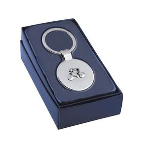 Llavero plateado para bicicleta con diseño grabado para amantes del ciclismo - Product Image 2