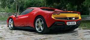 Forferrari ชุดตัวถัง<span class=keywords><strong>296</strong></span> <span class=keywords><strong>296</strong></span>อัพเกรดสไตล์ OEM คาร์บอนไฟเบอร์ด้านหน้าขอบปากข้างกระโปรงกระจายแสงสปอยเลอร์ตกแต่งห้องโดยสาร - Product Image 3