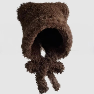 Cao cấp siêu mềm Teddy Fleece máy tính của phụ nữ đan Beanie 58-60cm chu vi đầu nhiều màu sắc thường du lịch Hat-chính thức - Product Image 3