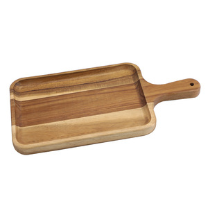 Acacia Wood <b>Steak</b> <b>Plate</b> 18x36x2cm Rectangle With Handle For Party Serving - Product Image 5