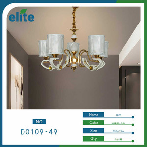 Oro elegante bianco caldo lampadario illuminazione mediterraneo contemporaneo per la decorazione per la casa interni dell'hotel disponibili a metà per la camera - Product Image 1