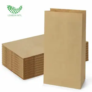 Sacs en papier kraft brun jetables biodégradables personnalisés pour les aliments sac de livraison à emporter