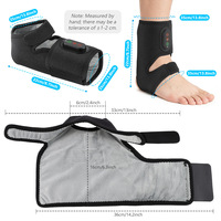 Bottes de massage chauffantes sans fil à compression d'air pour chevilles, rechargeables par USB, avec logo personnalisé et fonction de chauffage