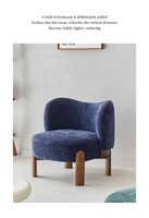 Mokamoka Fauteuil de salon individuel en tissu, style européen minimaliste, fauteuil paresseux tendance, pour balcon et salon moderne