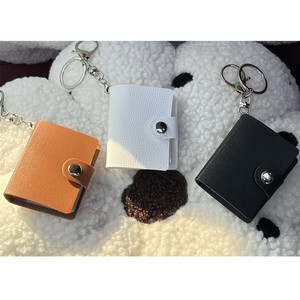 Mini <span class=keywords><strong>porte</strong></span>-clés <span class=keywords><strong>en</strong></span> cuir DIY vierge avec 20 pochettes pour photos, personnalisable, pour sac à main, avec <span class=keywords><strong>photo</strong></span> - Product Image 1