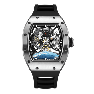 2025 reloj esqueleto mecánico automático para hombres Esfera de diseño hueco de acero inoxidable 41mm 26mm - Product Image 1
