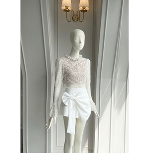 Coshe vestido de lujo para mujer 2025 estilo moderno de alta calidad Vietnam mejor opción para mujer longitud corta encaje personaje SML tamaño - Product Image 3