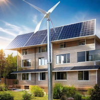 Système d'énergie éolienne solaire hybride 3KW 5KW 10KW éolienne avec onduleur pour usage domestique