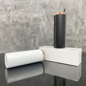Custom logo 20oz Stainless Steel Vacuum Insulated Travel Mug Laser Engraving Mirror Copper Plated Skinny Tumbler - Product Image 3