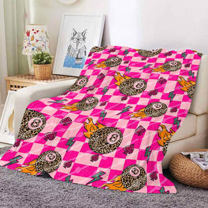 Nueva Manta de Franela Ultra Suave con Estampado de Leopardo y Cuadros de Cereza Estilo Western, Diseño Personalizado 2026, para Billar y Pool de 8 Bolas - Product Image 4