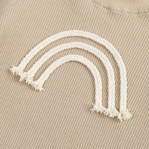Mono de algodón para recién nacidos y niños pequeños, ropa de dormir de manga larga para niños y niñas, mono de punto tipo gofre con diseño de arcoíris - Product Image 5