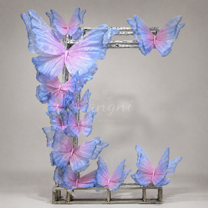 En gros Personnalisé Géant Remise Papillon À La Main Papillons De Soie Ailes Pour Les Décorations De Mariage <span class=keywords><strong>Fond</strong></span> - Product Image 1