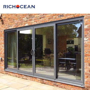 RICHOCEAN Porte coulissante en verre creux en alliage d'aluminium avec isolation contemporaine Porte coulissante manuelle pour <span class=keywords><strong>terrasse</strong></span> - Product Image 6