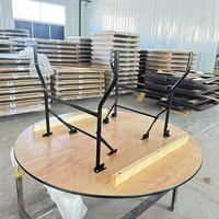 Table de salle à manger ronde pliable de mariage en bois moderne populaire et moins cher Table pliante d'extérieur