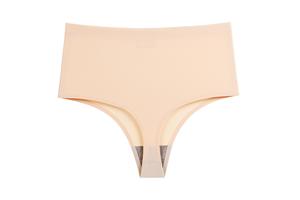 Taglie forti in Nylon organico senza cuciture da donna a vita alta e attillato perizoma intimo colorato a vita alta - Product Image 3