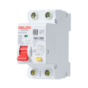 เบรกเกอร์ป้องกันกระแสไฟฟ้ารั่วไหล Delixi DZ47SLES 2P แบบ 1P ขนาดเล็กกะทัดรัด พร้อมกระแสไฟฟ้า 25A และระบบป้องกันไฟฟ้าลัดวงจร - Product Image 1