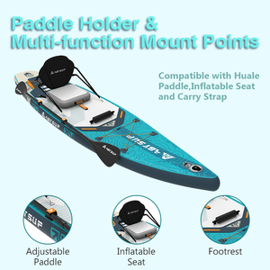 Tabla <span class=keywords><strong>de</strong></span> Paddle Surf Inflable OEM <span class=keywords><strong>de</strong></span> 12'x34"x6" (380L, 180kg), con Tecnología Drop Stitch DWF, Pala <span class=keywords><strong>de</strong></span> Carbono, Certificación CE EN ISO, <span class=keywords><strong>de</strong></span> Fábrica - Product Image 6