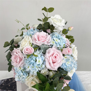 DKB - Oferta Especial - Arreglo Floral de Rosas Grandes de 50 cm, 60 cm, 70 cm y 80 cm, Centros de Mesa para Bodas, Bola de Flores Artificiales de Seda - Product Image 4