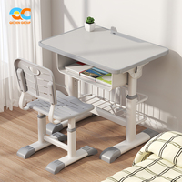 Chaise d'étude réglable pour enfants, panneau bleu, cadre blanc, pour bureau d'écolier, fournisseur expert, vente en gros pour les appels d'offres scolaires