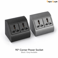 Enchufe de Esquina con USB A+C, Toma de Corriente Oculta para Gabinete de Baño, Espejo, Muebles de Oficina y Escritorio