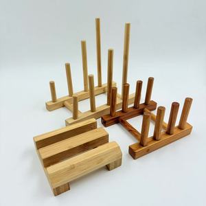 Wooden Dish Rack Cutting Board Holder Quick Dry Removable Rectangle Shape <b>Kitchen</b> Storage Rack - Product Image 1